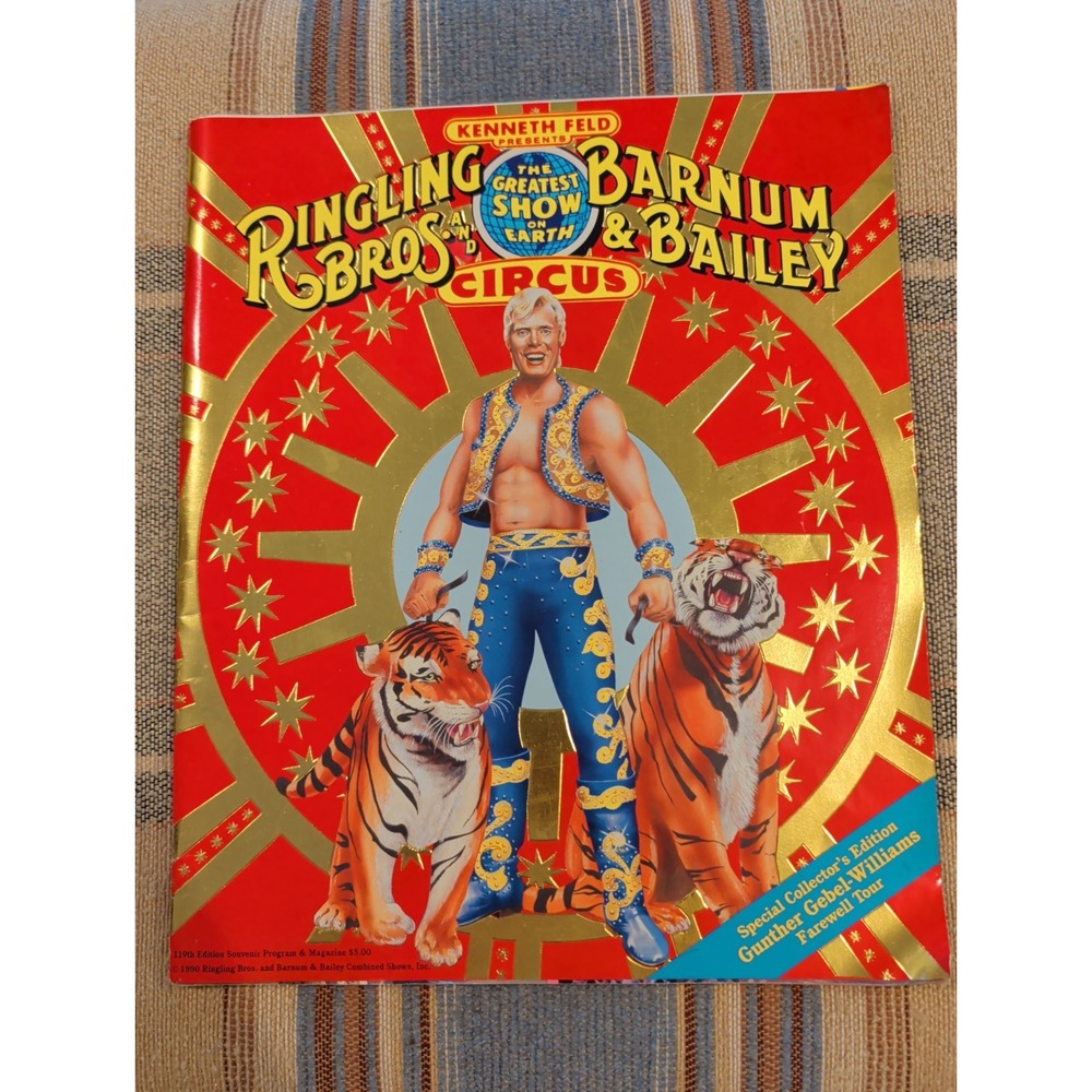 Vintage 1990 Ringling Brothers Barnum Bailey Circus Souvenir Program Book 119th